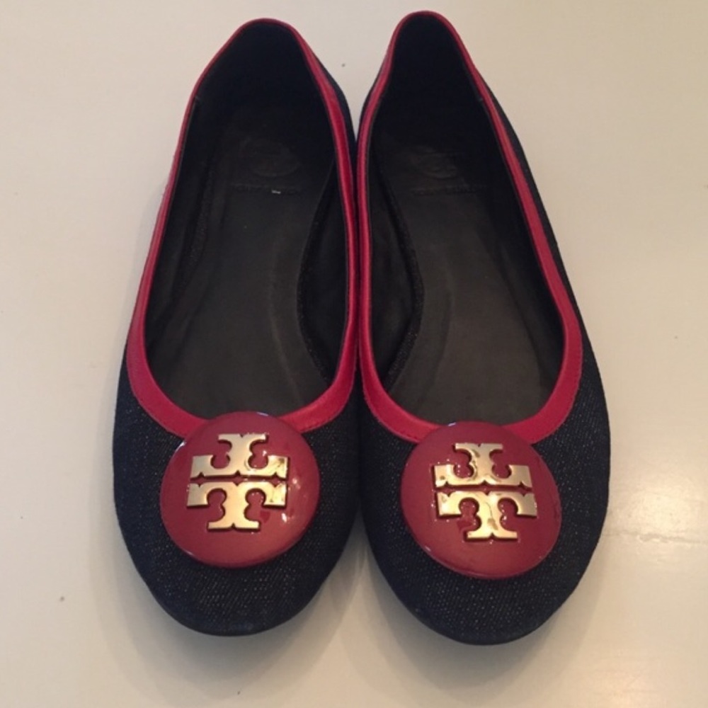 Tory Burch Denim Reva Flats
